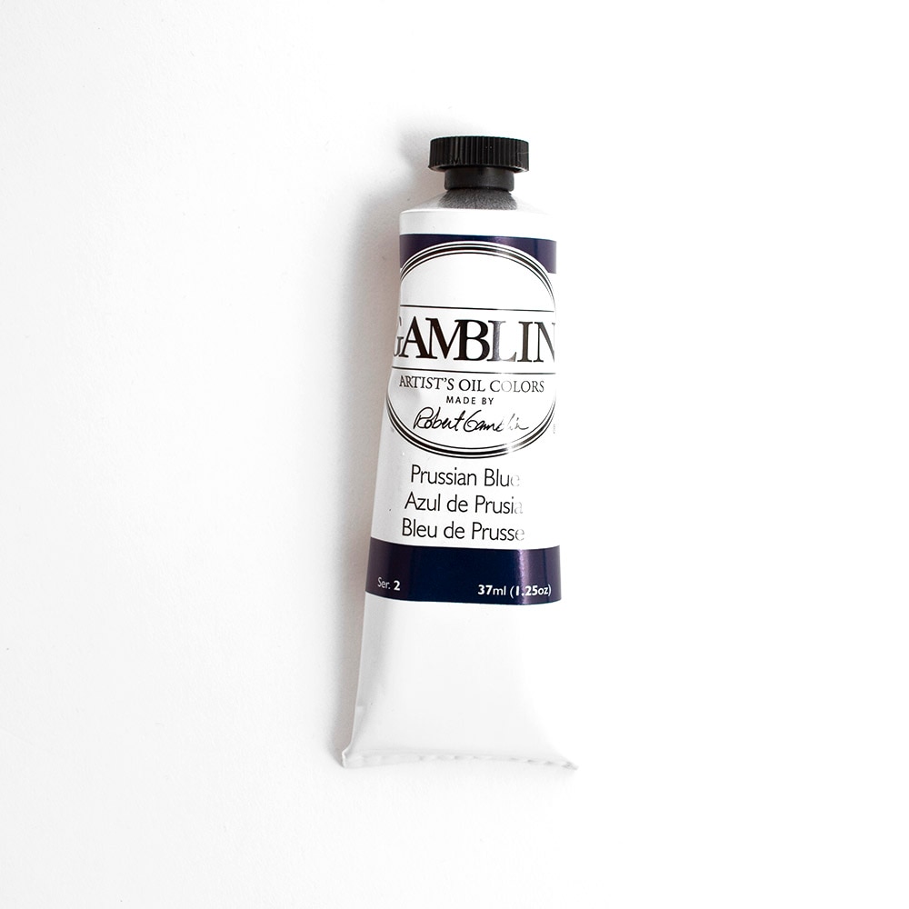 Gamblin, Oil, Art & School, Artist Grade, Paint, 37ml, 45670, Prussian Blue